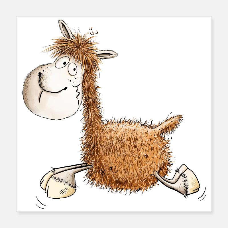 Lustiges Lama Für Lama Oder Alpaka Freunde Poster 40x40 cm