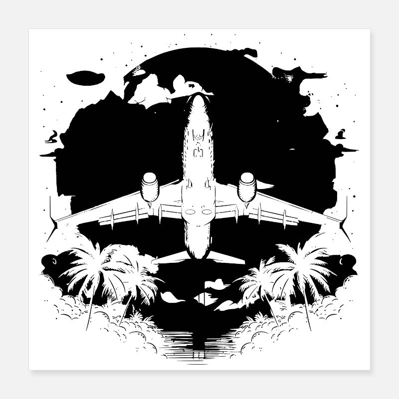 Graphisme d’avion Poster 40 x 40 cm