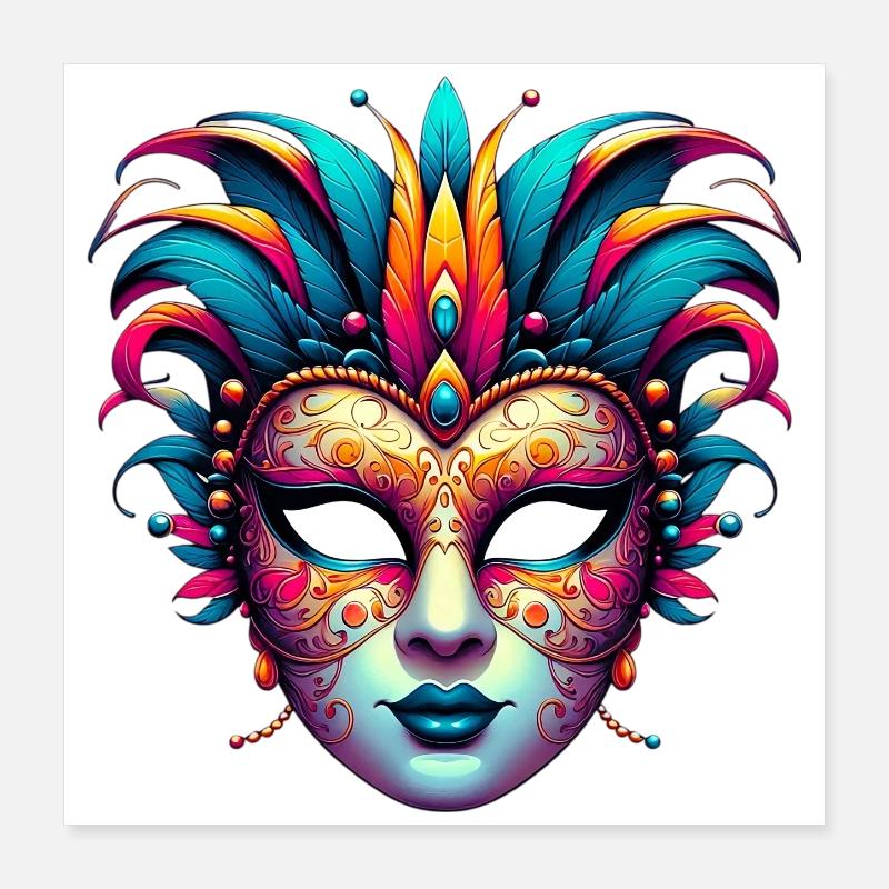 Masque du Carnaval de Venise Poster 40 x 40 cm
