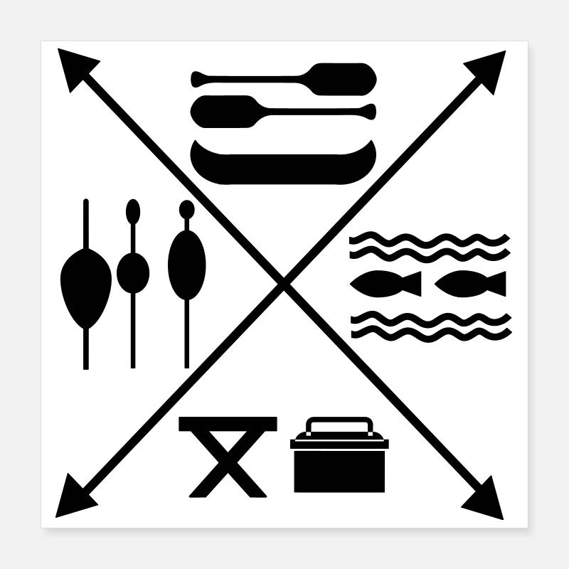 Angeln Poster 40x40 cm