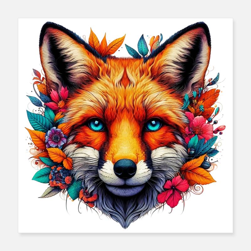 Fuchs Poster 40x40 cm