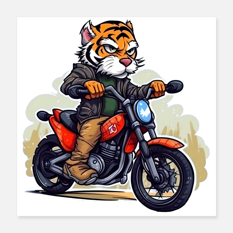 Tiger Motards Poster 40 x 40 cm