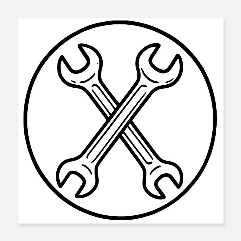 Flat Wrenches Poster 16" x 16" (40x40 cm)