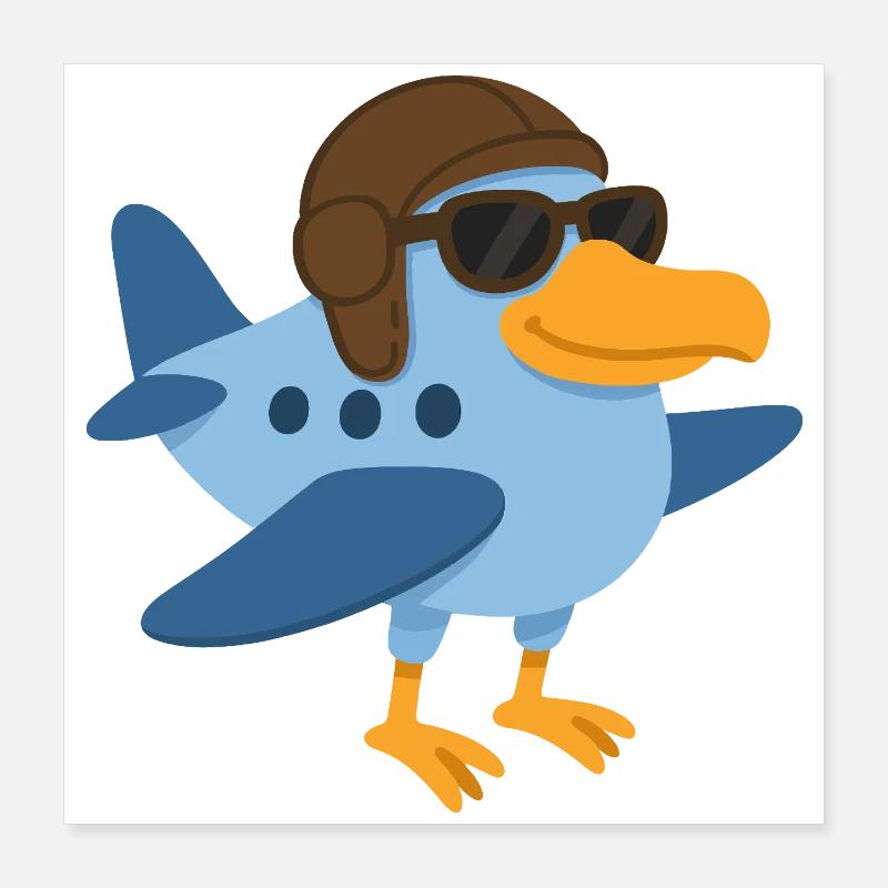 A super bird plane Poster 16" x 16" (40x40 cm)