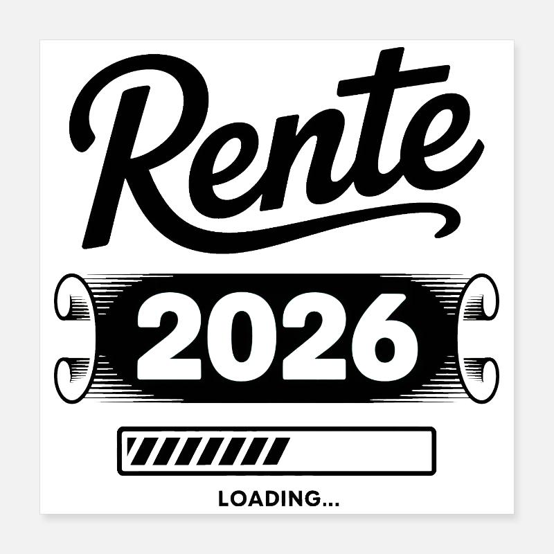 Pension 2026 Countdown Poster 16" x 16" (40x40 cm)