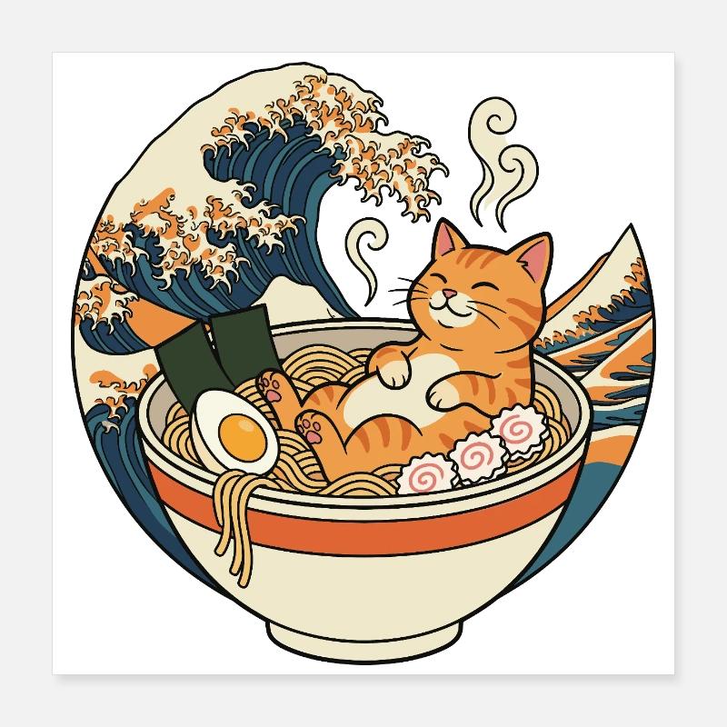 Ramen Chat Poster 40 x 40 cm
