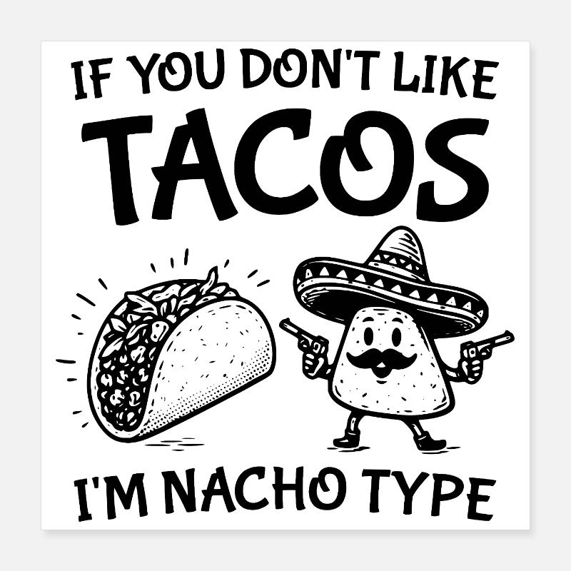Nacho Type Cinco Shirt Poster 16" x 16" (40x40 cm)