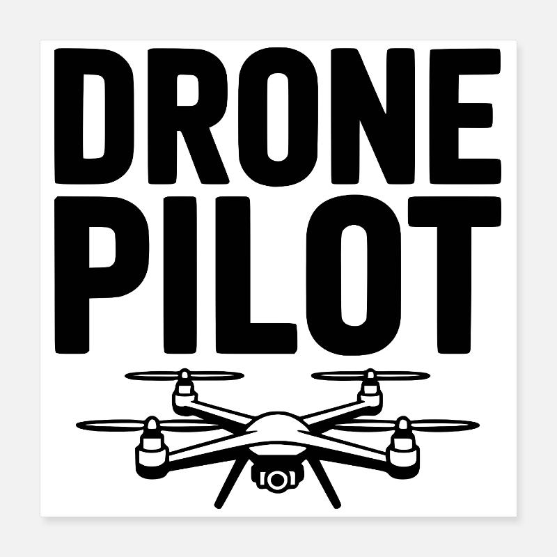 pilote de drone Poster 40 x 40 cm