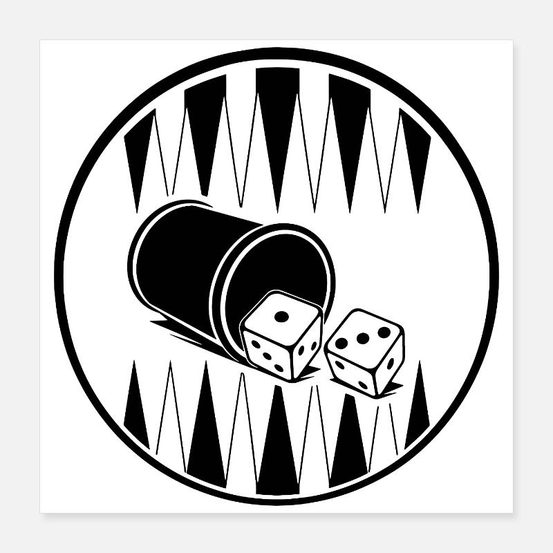 Backgammon | Jeu de société | Don Poster 40 x 40 cm