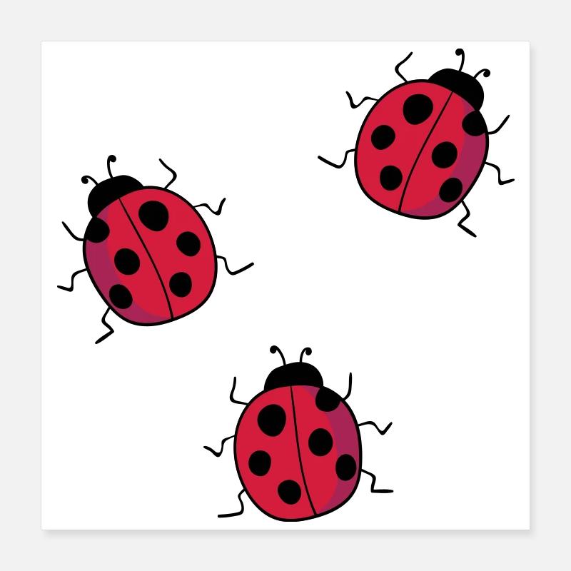 ladybug Poster 16" x 16" (40x40 cm)