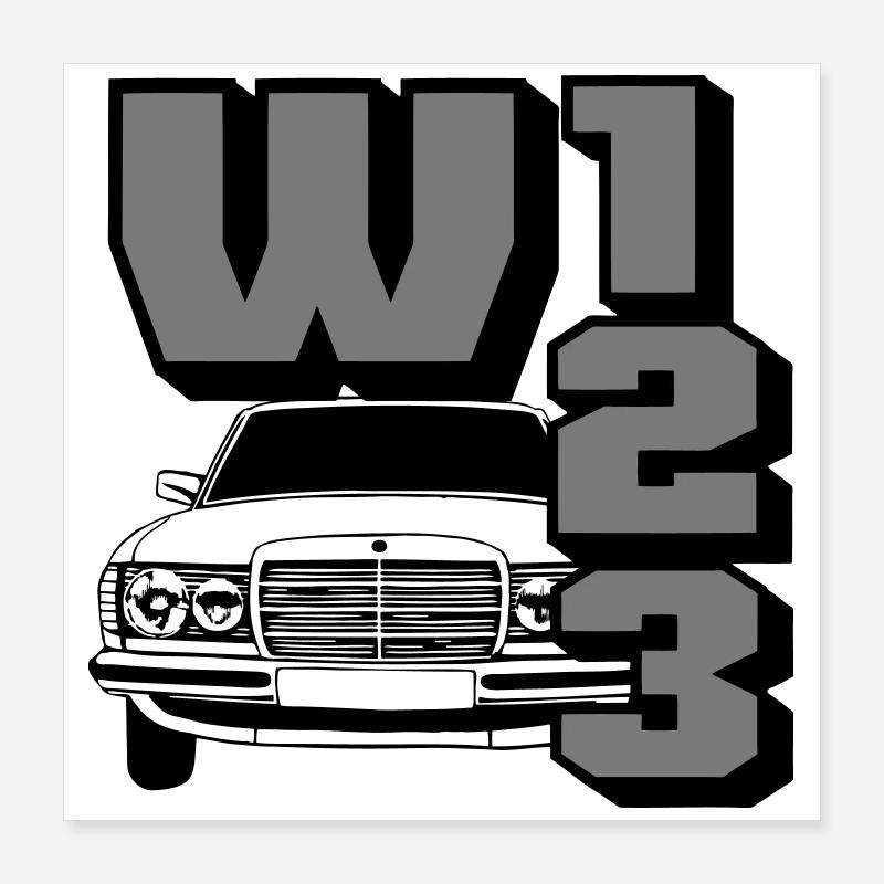 MB w123 , Youngtimer , Oldtimer , Kult Car (25) Poster 40x40 cm
