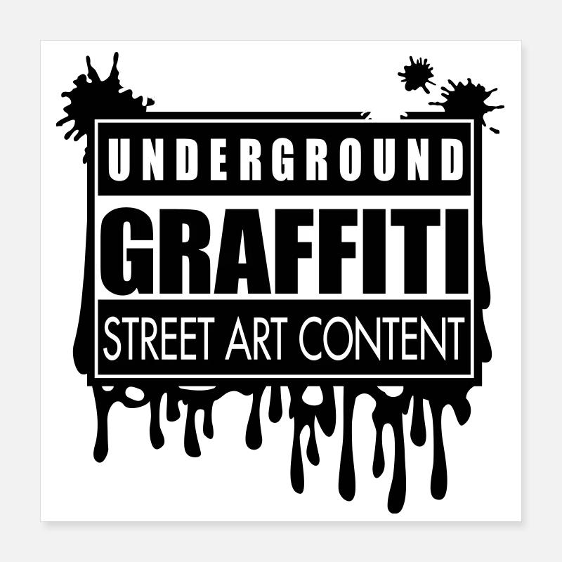 Underground graffitis flex Poster 40 x 40 cm