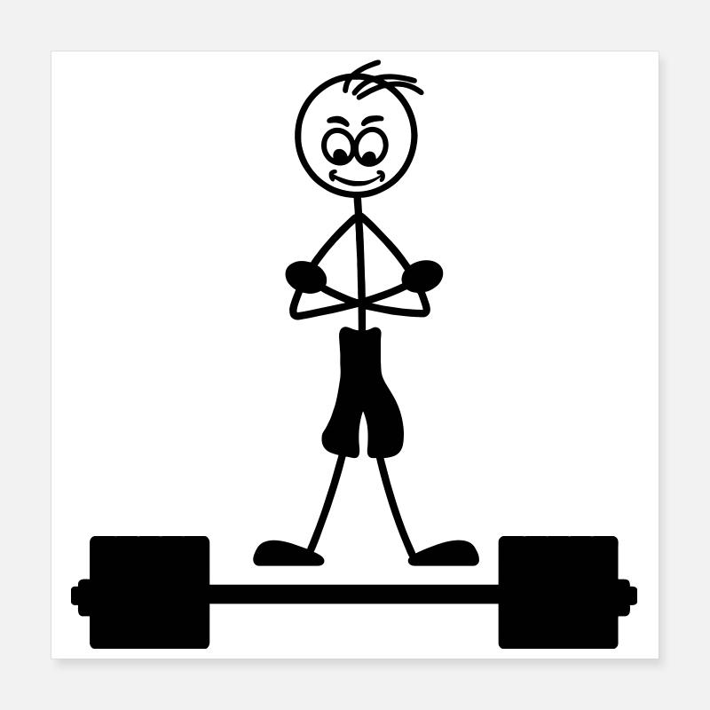 Weight training with hands over each other logo Poster 16" x 16" (40x40 cm)