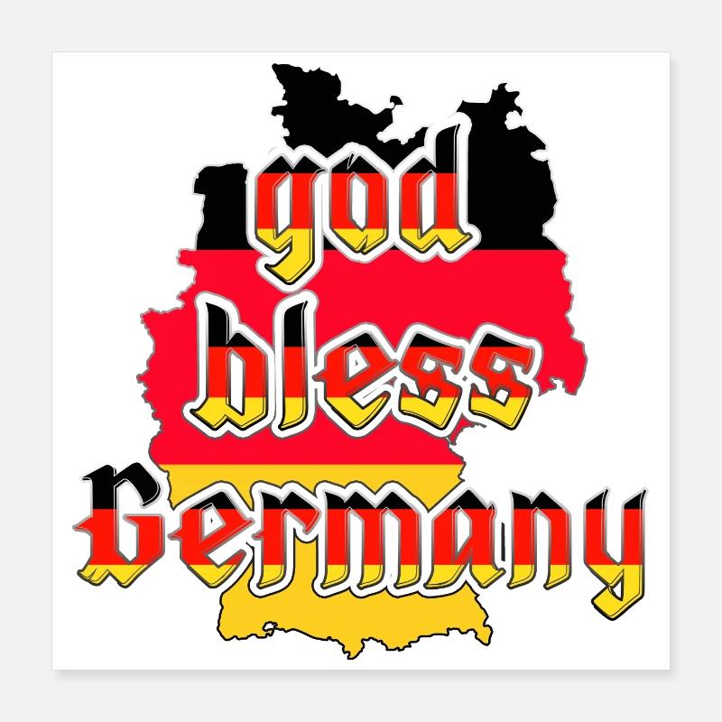 god bless germany Poster 40x40 cm