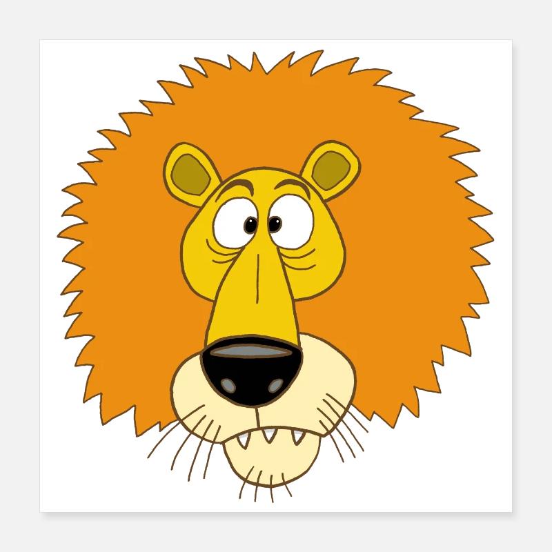 Lion that squints Poster 16" x 16" (40x40 cm)