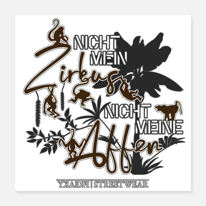 Pas mes singes Poster 40 x 40 cm