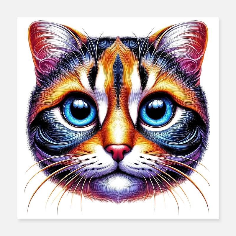 Chat Poster 40 x 40 cm