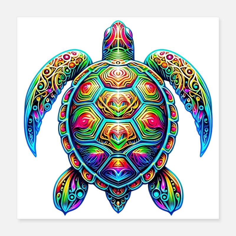 Schildkröte Poster 40x40 cm