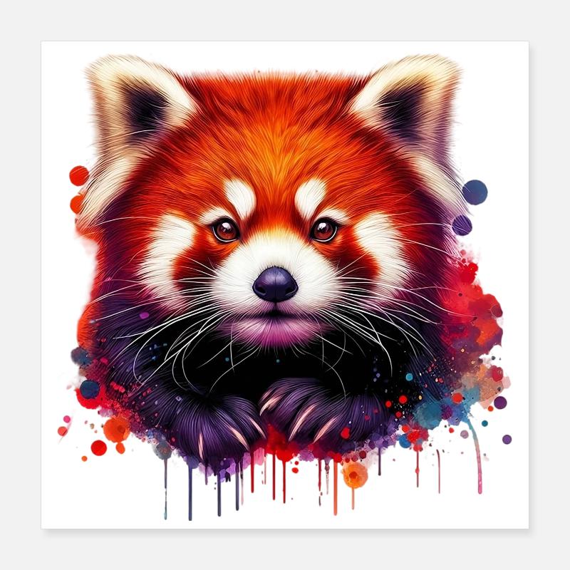 Petit panda Poster 40 x 40 cm