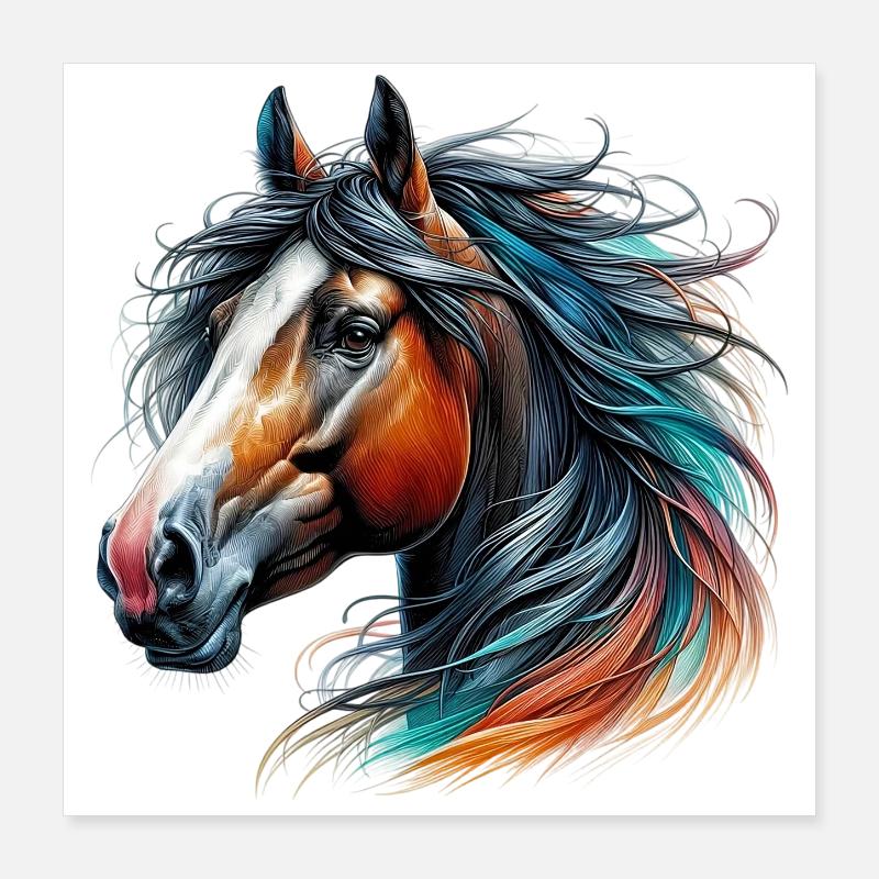 Pferd Poster 40x40 cm