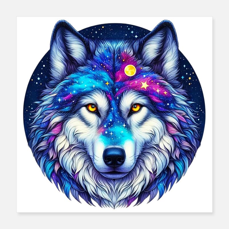 Wolf Poster 40x40 cm