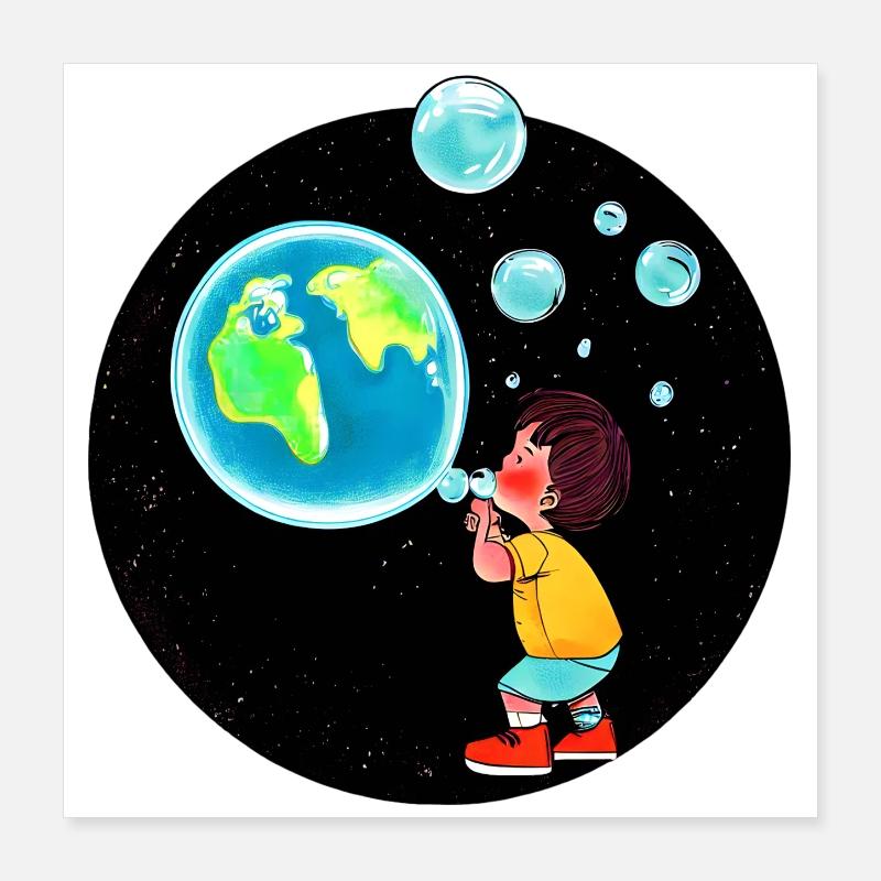 Planète Terre Poster 40 x 40 cm