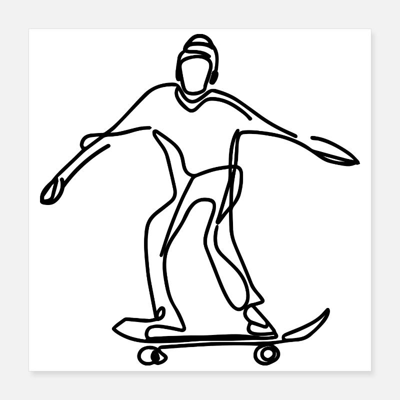 Skateboarder Poster 40x40 cm