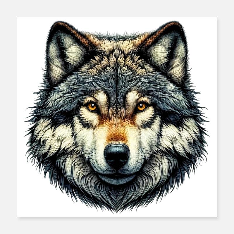 Loup Poster 40 x 40 cm