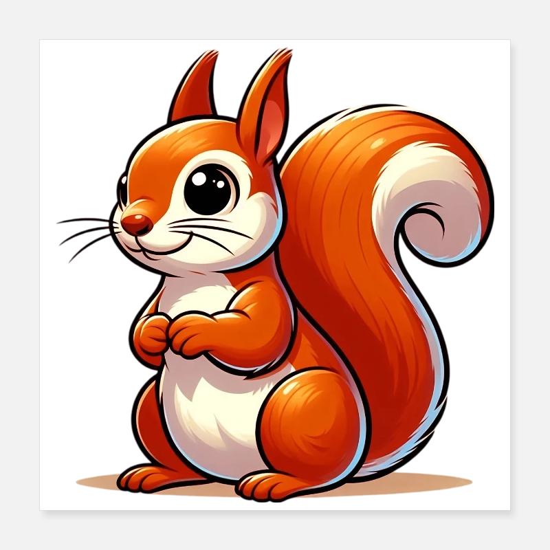 Eichhörnchen Poster 40x40 cm