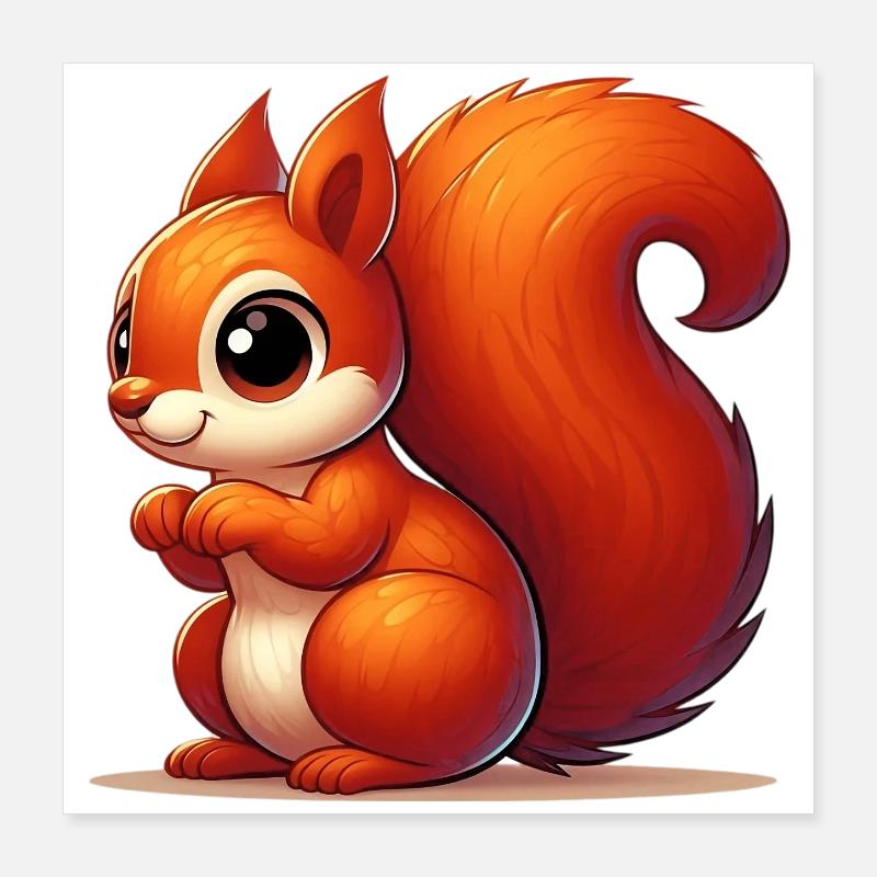 Eichhörnchen Poster 40x40 cm