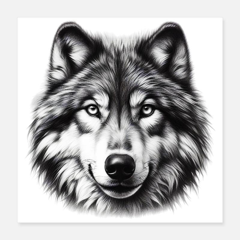 Loup Poster 40 x 40 cm