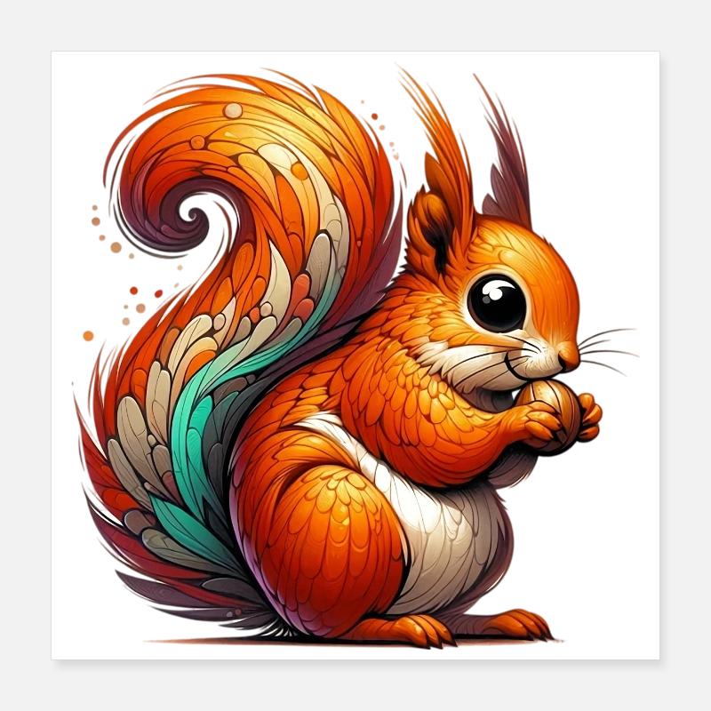 Squirrel Poster 16" x 16" (40x40 cm)