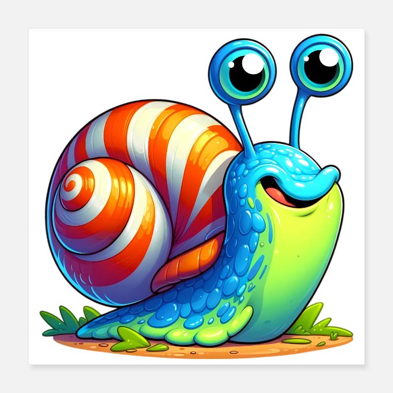 Escargot Poster 40 x 40 cm