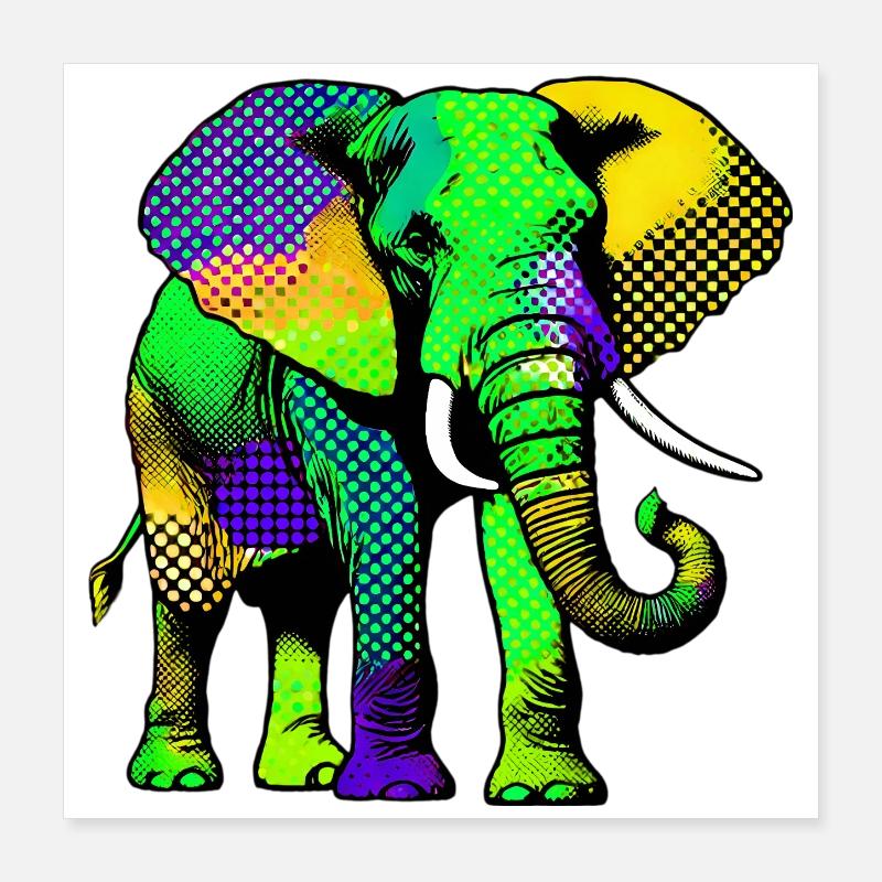 Elefant Poster 40x40 cm
