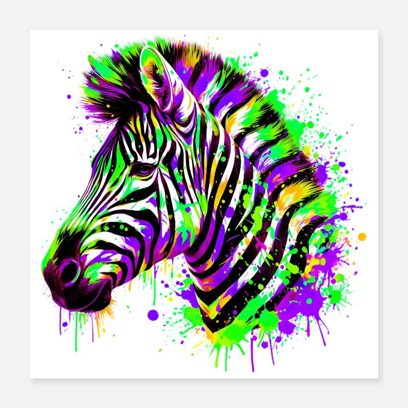 Zèbre Poster 40 x 40 cm