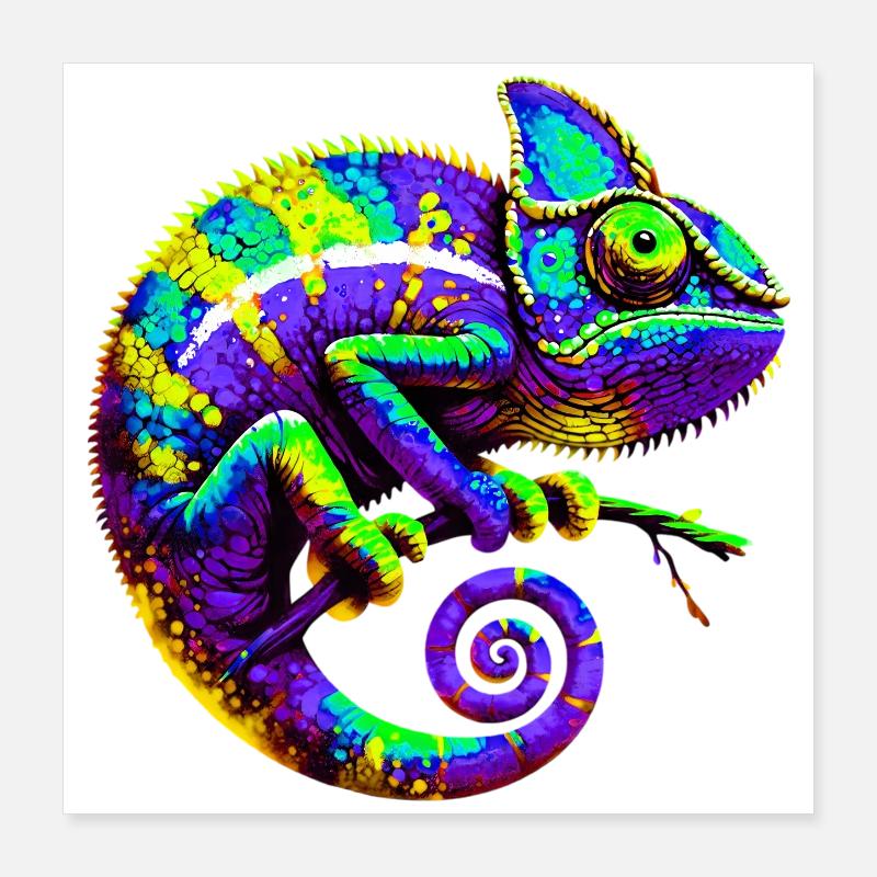 Caméléon Poster 40 x 40 cm