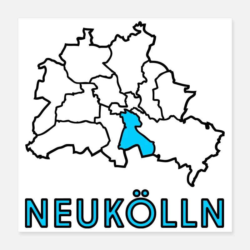 NEUKÖLLN, un quartier de Berlin Poster 40 x 40 cm