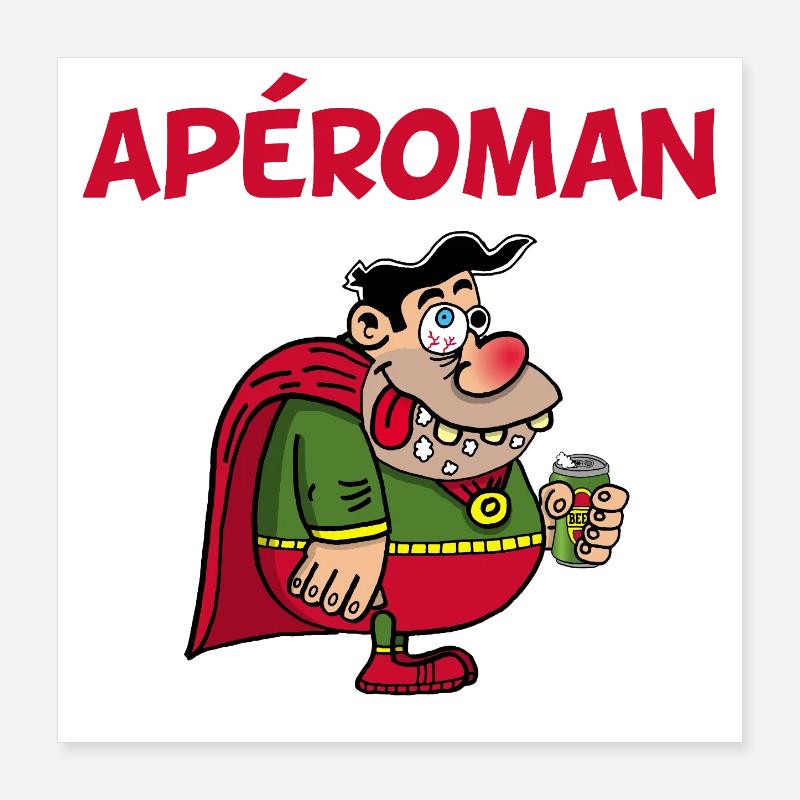 Aperitif superhero Poster 16" x 16" (40x40 cm)