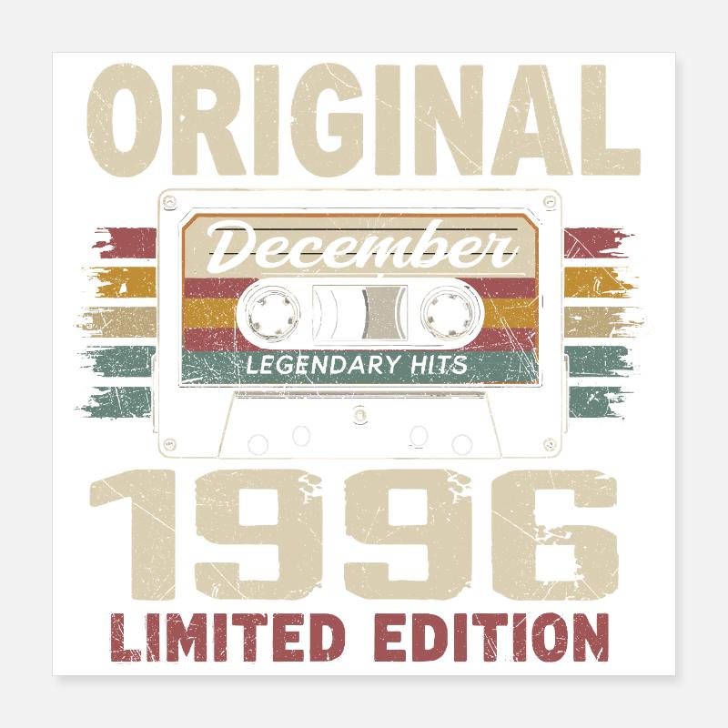 Cadeau D'anniversaire Décembre 1996 Poster 40 x 40 cm