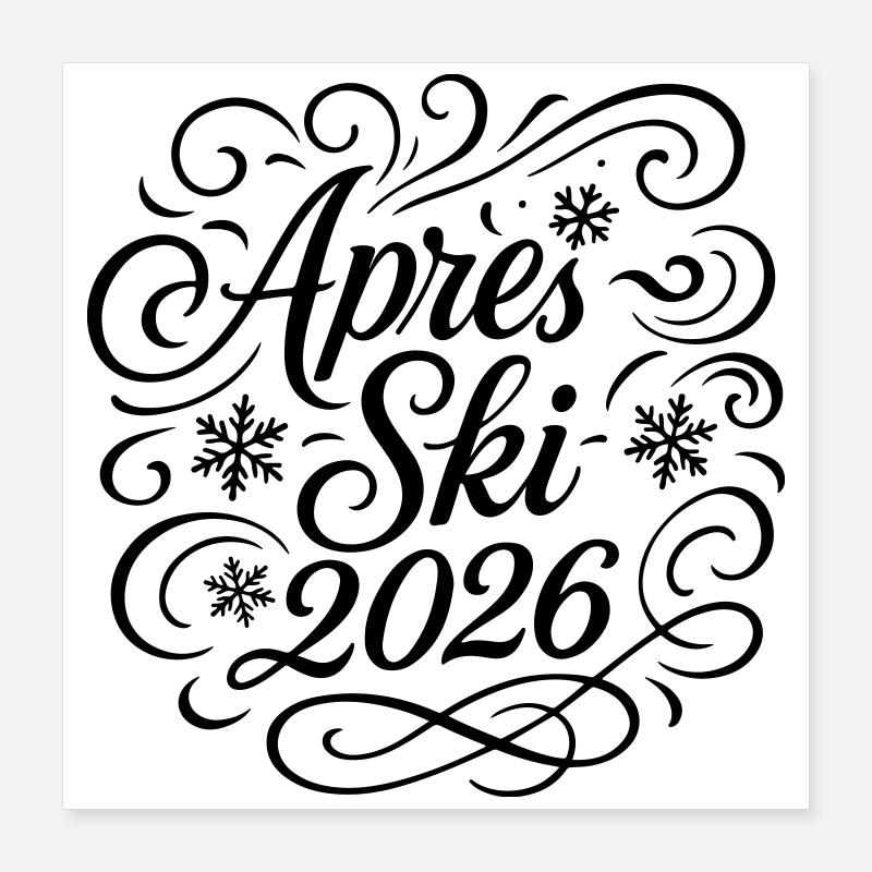 Apres Ski 2026 Party Poster 40x40 cm