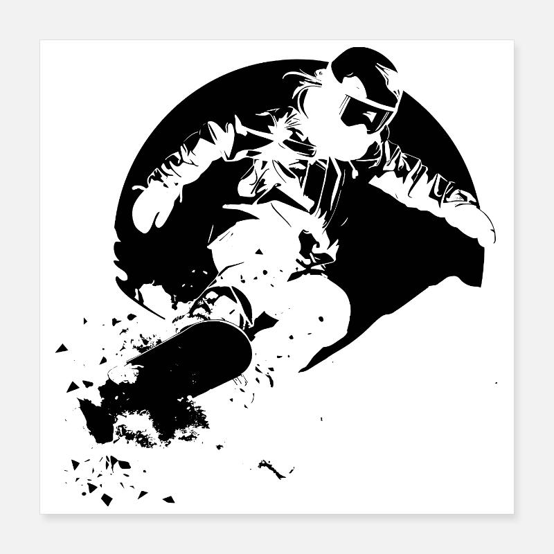 Snowboarder Poster 40x40 cm