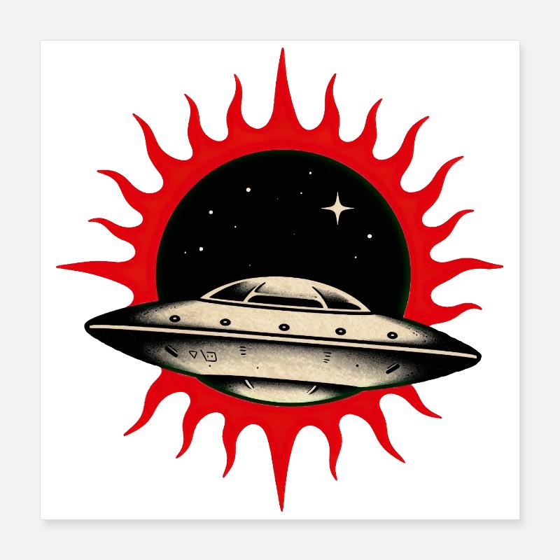 UFO Poster 16" x 16" (40x40 cm)