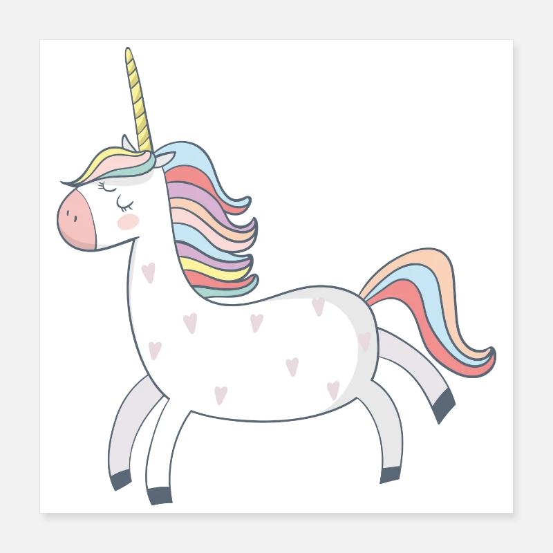 Einhorn Poster 40x40 cm