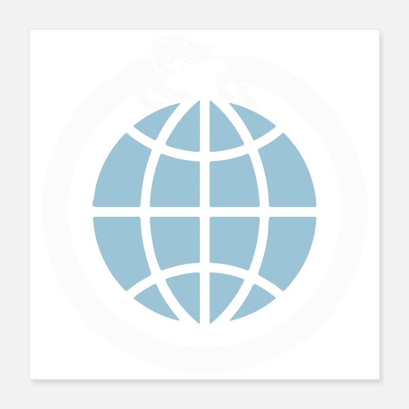 Dackel Erde Poster 40x40 cm