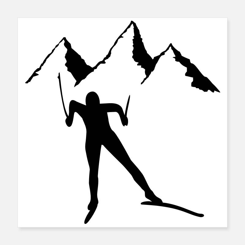 ski Poster 40 x 40 cm