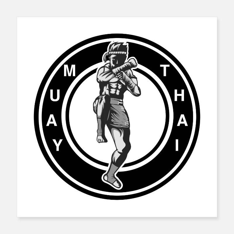 Muay Thaï Poster 40 x 40 cm