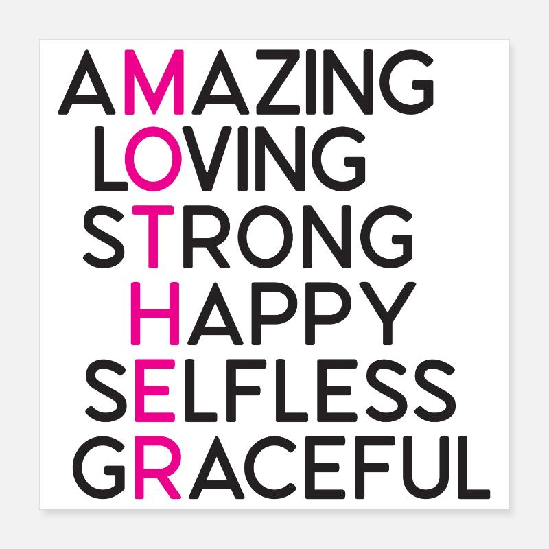 Die beste Mutter aller Zeiten Poster 40x40 cm