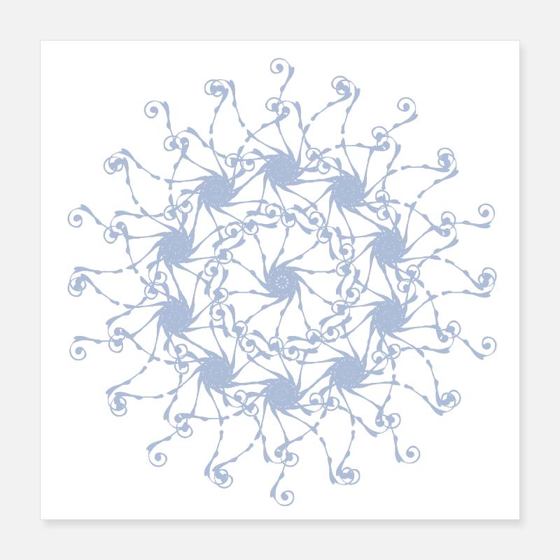 Mandala | Random patterns rotated Poster 16" x 16" (40x40 cm)