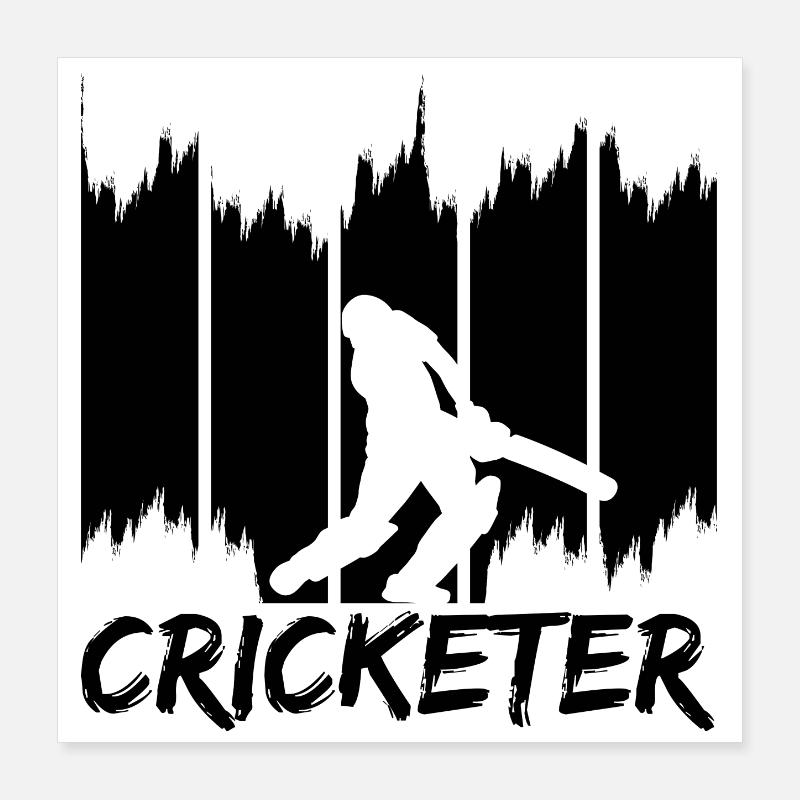 Cricketer Poster 40 x 40 cm