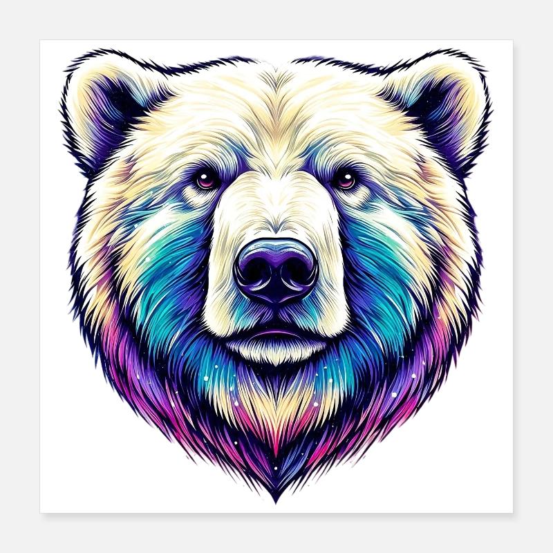 Ours blanc Poster 40 x 40 cm